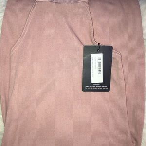 MAUVE PINK MINI HIGH NECK DRESS WITH SLIT 💕